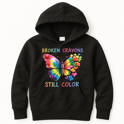 Broken Crayons Still Color Mental Health Matters Awareness  Kids Hoodie