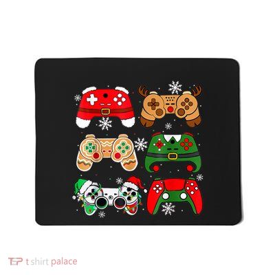 Boy Christmas Santa Elf Gaming Controllers Gamer Xmas Mousepad