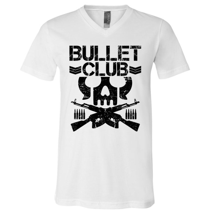 Bullet Club Skull Guns V-Neck T-Shirt