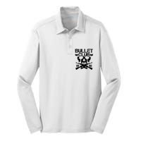 Bullet Club Skull Guns Silk Touch Performance Long Sleeve Polo