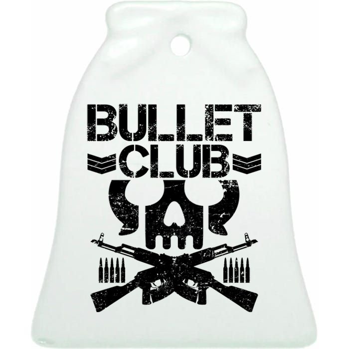 Bullet Club Skull Guns Ceramic Bell Ornament