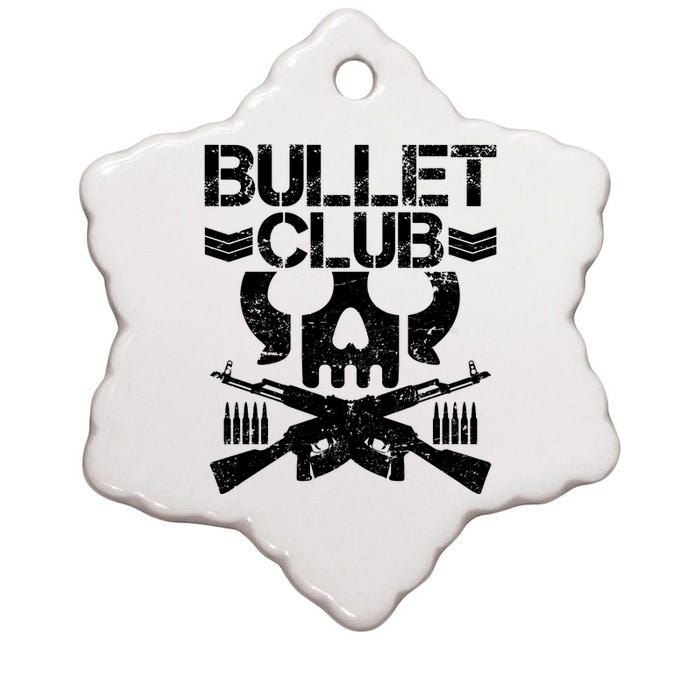 Bullet Club Skull Guns Ceramic Star Ornament