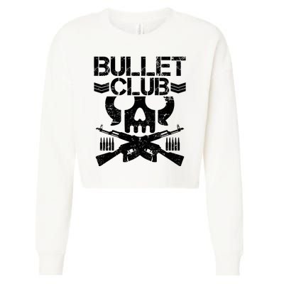 Bullet Club Skull Guns Cropped Pullover Crew