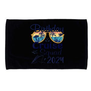 Birthday Cruise Squad 2024 Cruise Birthday Party Vacation Microfiber Hand Towel