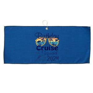 Birthday Cruise Squad 2024 Cruise Birthday Party Vacation Large Microfiber Waffle Golf Towel