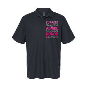 Breast Cancer Support Admire Honor Breast Cancer Awareness Softstyle Adult Sport Polo