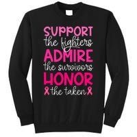 Breast Cancer Support Admire Honor Breast Cancer Awareness Tall Sweatshirt