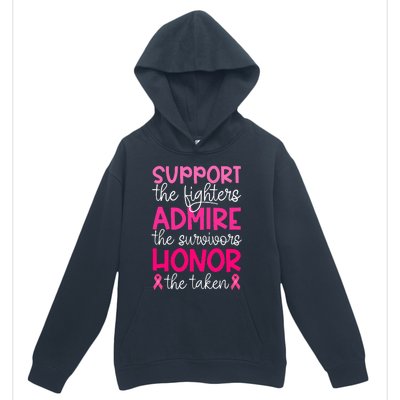 Breast Cancer Support Admire Honor Breast Cancer Awareness Urban Pullover Hoodie