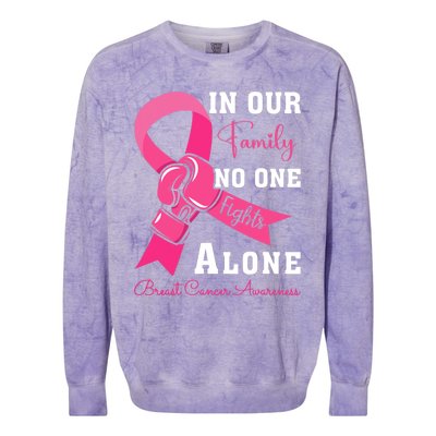 Breast Cancer Support Family Women Breast Cancer Awareness Colorblast Crewneck Sweatshirt