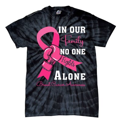 Breast Cancer Support Family Women Breast Cancer Awareness Tie-Dye T-Shirt