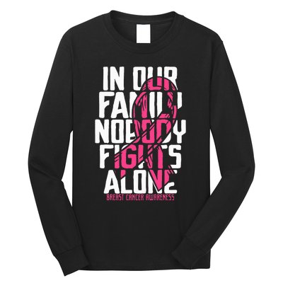 Breast Cancer Support Family Breast Cancer Awareness Long Sleeve Shirt