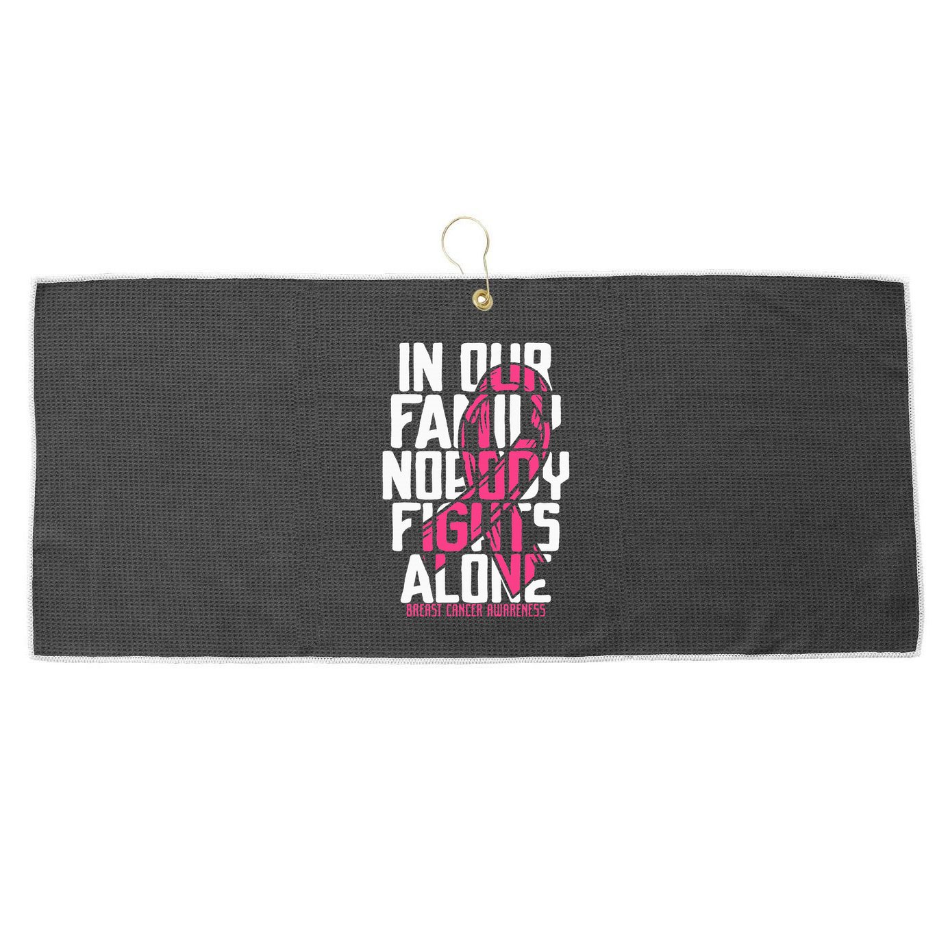 Breast Cancer Support Family Breast Cancer Awareness Large Microfiber Waffle Golf Towel