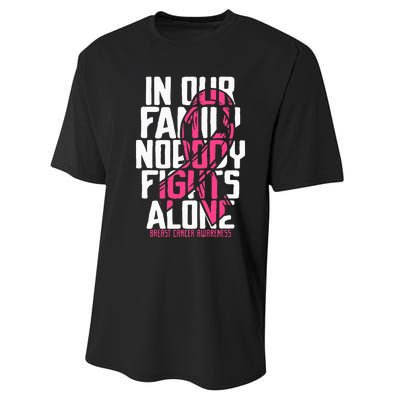 Breast Cancer Support Family Breast Cancer Awareness Performance Sprint T-Shirt