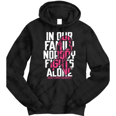 Breast Cancer Support Family Breast Cancer Awareness Tie Dye Hoodie