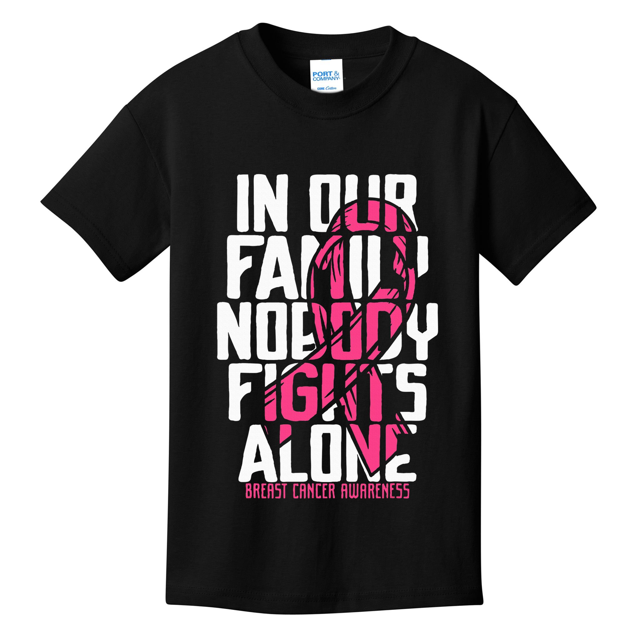 Breast Cancer Support Family Breast Cancer Awareness Kids T-Shirt