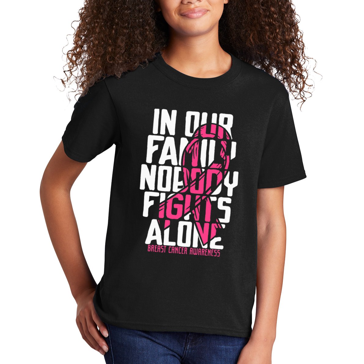 Breast Cancer Support Family Breast Cancer Awareness Kids T-Shirt