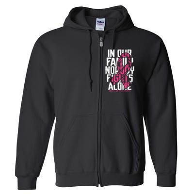 Breast Cancer Support Family Breast Cancer Awareness Full Zip Hoodie