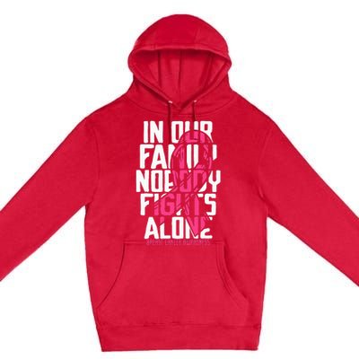 Breast Cancer Support Family Breast Cancer Awareness Premium Pullover Hoodie