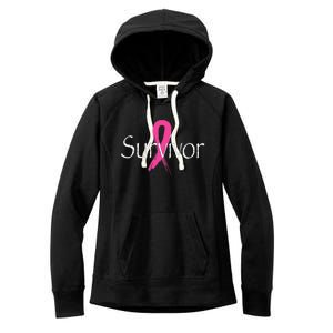 Breast Cancer Survivor Pink Ribbon Awareness Month Women's Fleece Hoodie