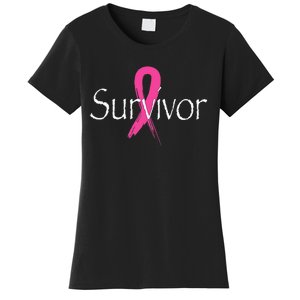 Breast Cancer Survivor Pink Ribbon Awareness Month Women's T-Shirt