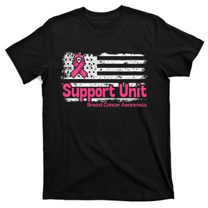 Breast Cancer Support Unit Flag Pink Breast Cancer Awareness T-Shirt