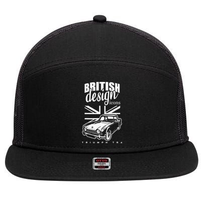 British Classic Super Car Triumph TR4 7 Panel Mesh Trucker Snapback Hat
