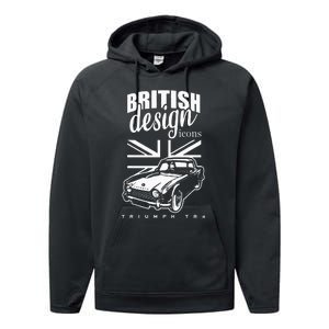 British Classic Super Car Triumph TR4 Performance Fleece Hoodie