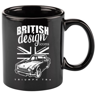British Classic Super Car Triumph TR4 11oz C Handle Ceramic Mug