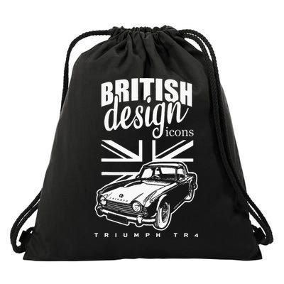 British Classic Super Car Triumph TR4 Drawstring Bag