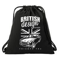 British Classic Super Car Triumph TR4 Drawstring Bag