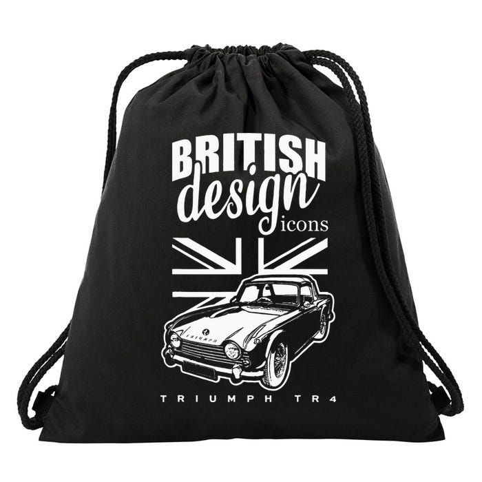 British Classic Super Car Triumph TR4 Drawstring Bag