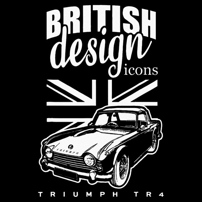 British Classic Super Car Triumph TR4 Flat Bill Trucker Hat