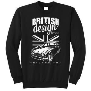 British Classic Super Car Triumph TR4 Tall Sweatshirt