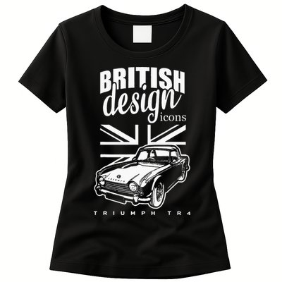 British Classic Super Car Triumph TR4 Womens T-Shirt