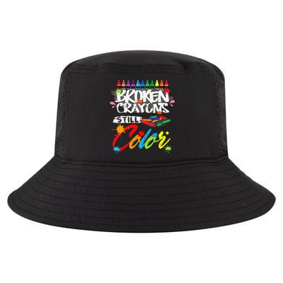 Broken Crayons Still Color Mental Health Awareness Cool Comfort Performance Bucket Hat