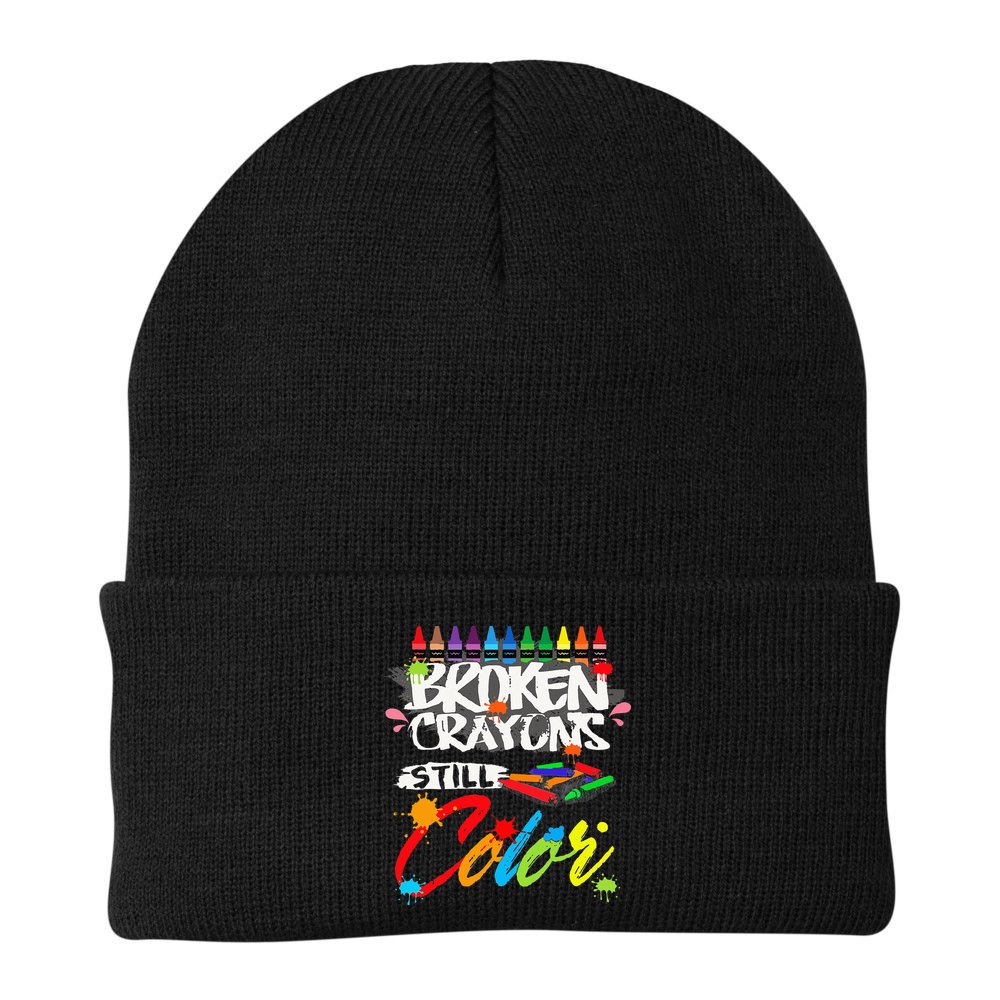 Broken Crayons Still Color Mental Health Awareness Beanie