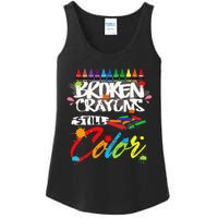 Broken Crayons Still Color Mental Health Awareness Ladies Essential Tank