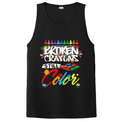 Broken Crayons Still Color Mental Health Awareness PosiCharge Competitor Tank