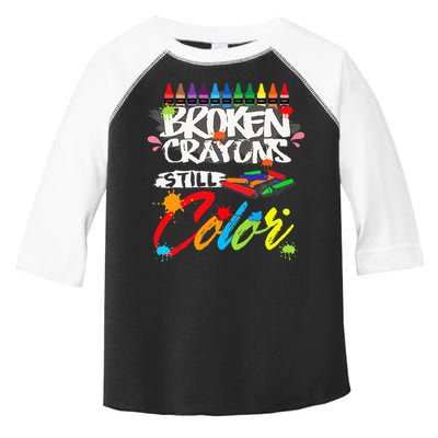 Broken Crayons Still Color Mental Health Awareness Toddler Fine Jersey T-Shirt