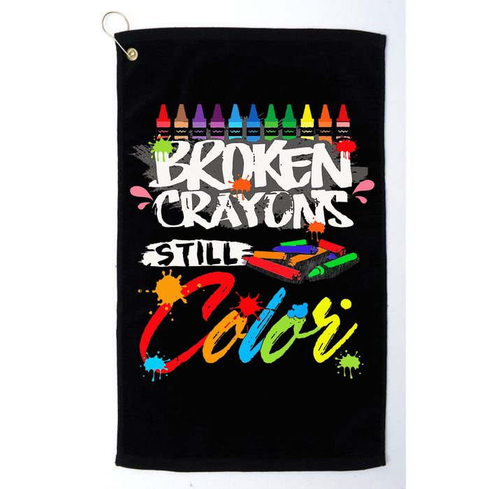 Broken Crayons Still Color Mental Health Awareness Golf Towel