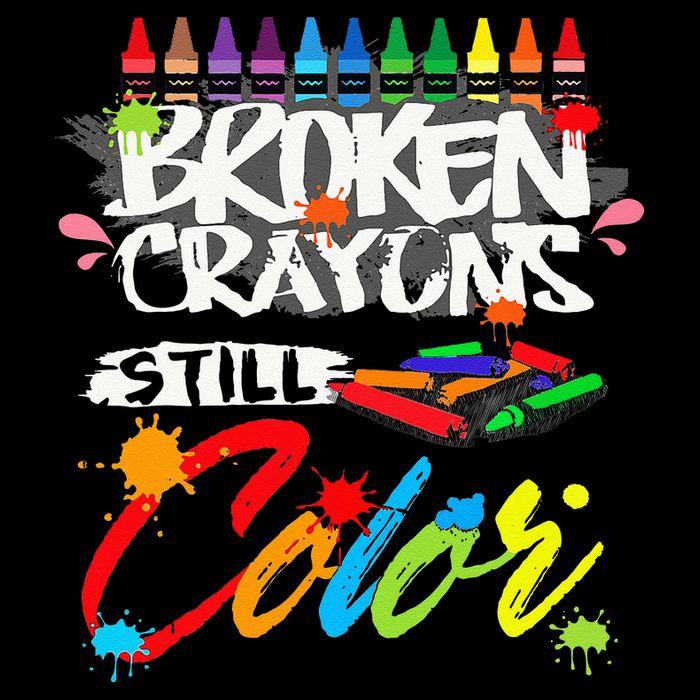 Broken Crayons Still Color Mental Health Awareness Crop Top