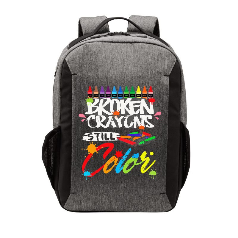 Broken Crayons Still Color Mental Health Awareness Vector Backpack