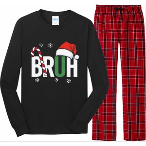 Bruh Christmas Santa Happy Christmas Family Xmas Christmas Gift Long Sleeve Pajama Set