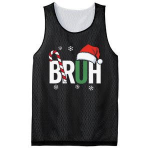 Bruh Christmas Santa Happy Christmas Family Xmas Christmas Gift Mesh Reversible Basketball Jersey Tank