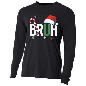 Bruh Christmas Santa Happy Christmas Family Xmas Christmas Gift Cooling Performance Long Sleeve Crew