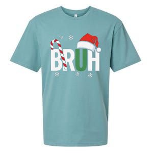 Bruh Christmas Santa Happy Christmas Family Xmas Christmas Gift Sueded Cloud Jersey T-Shirt