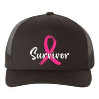 Breast Cancer Survivor Pink Ribbon Breast Cancer Awareness Yupoong Adult 5-Panel Trucker Hat