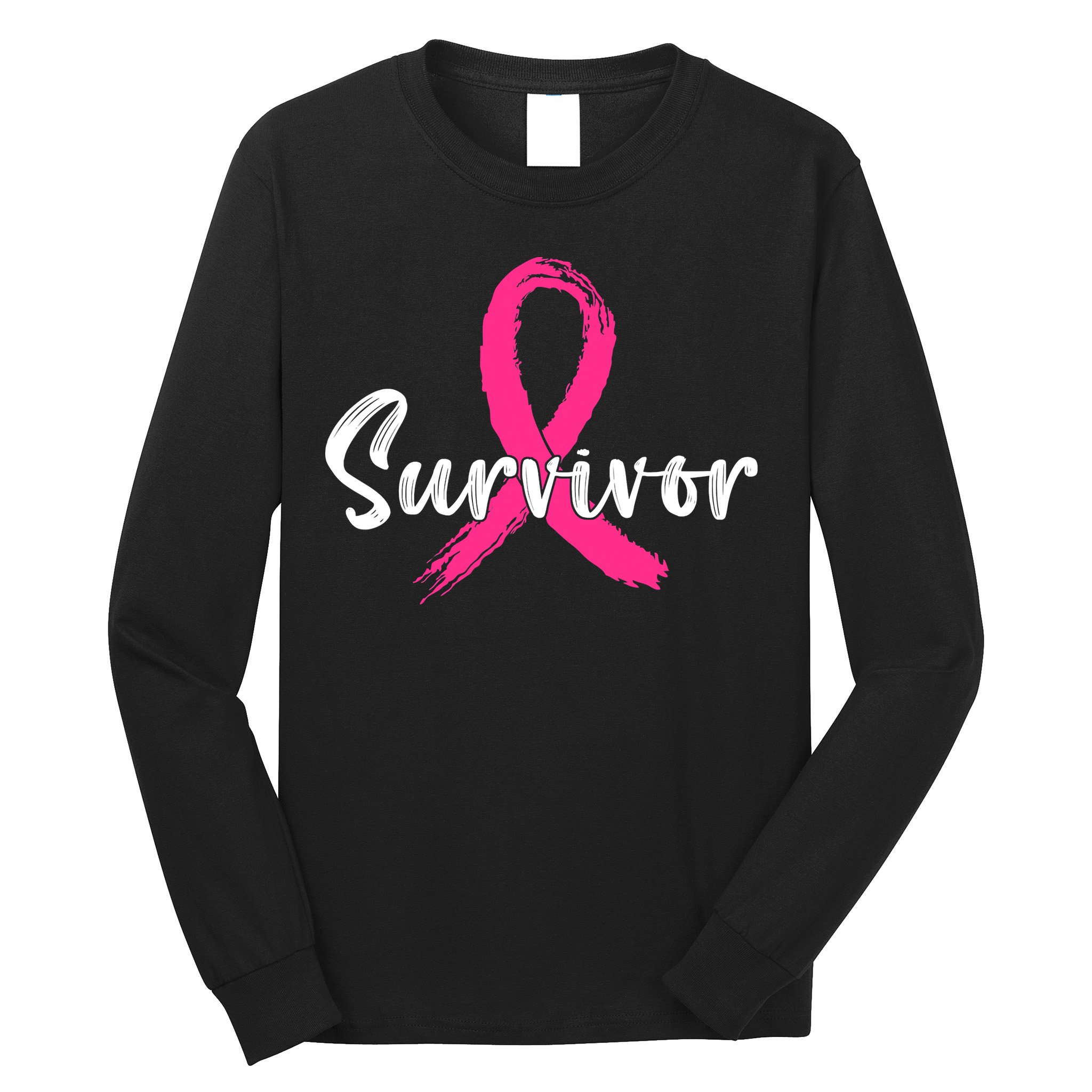Breast Cancer Survivor Pink Ribbon Breast Cancer Awareness Long Sleeve Shirt