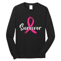 Breast Cancer Survivor Pink Ribbon Breast Cancer Awareness Long Sleeve Shirt