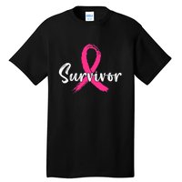 Breast Cancer Survivor Pink Ribbon Breast Cancer Awareness Tall T-Shirt